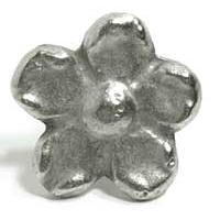Emenee MK1064-AMS Home Classics Collection Flower 1-1/2 inch x 1-1/2 inch in Antique Matte Silver nature Series